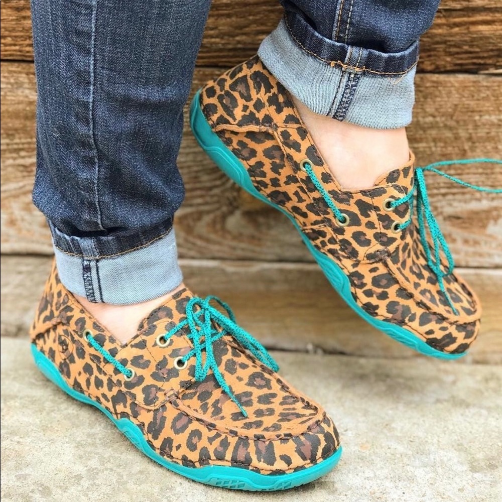 Women’s Ariat Caldwell Cheetah and Turquoise Shoes